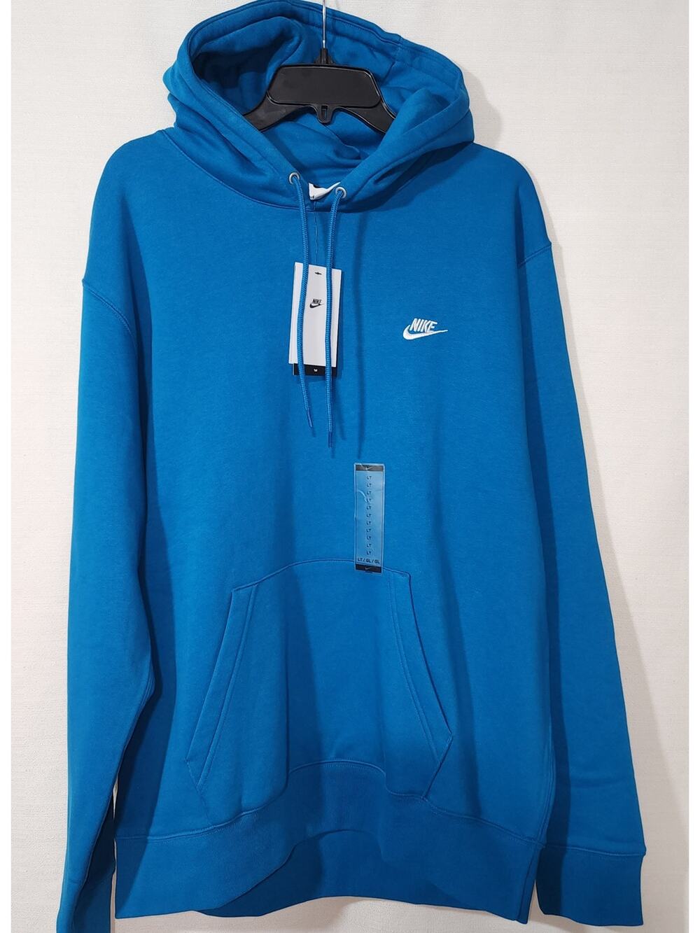 Nike Club Fleece Hoodie teal men's L-Tall
